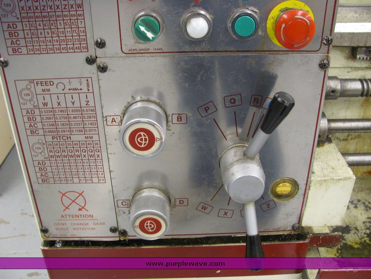 image for item 6082 Acer Dymanic 1340G metal lathe