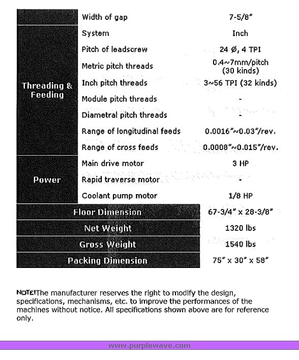 image for item 6082 Acer Dymanic 1340G metal lathe