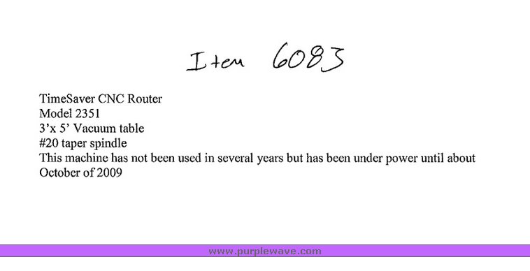 image for item 6083 Time Savers 2351 vertical mill