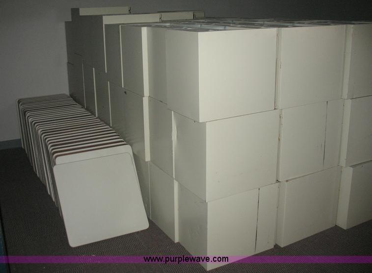 image for item 6438 Cubical office dividers, desks, and filing drawers