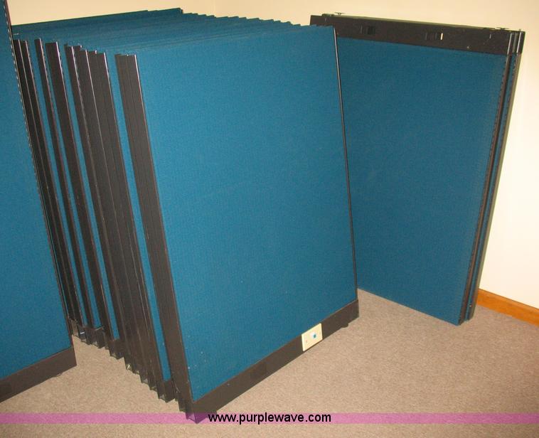 image for item 6438 Cubical office dividers, desks, and filing drawers