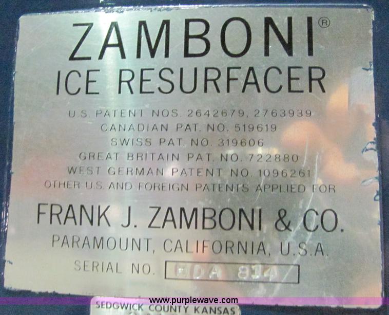 image for item 6449 1965 Zamboni ice resurfacer