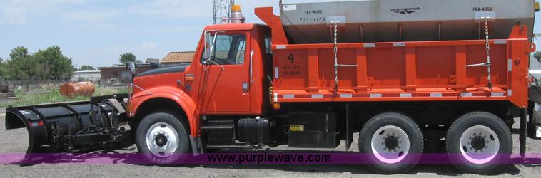 image for item 6852 1993 International Series 4900 dump truck with plow and spreader