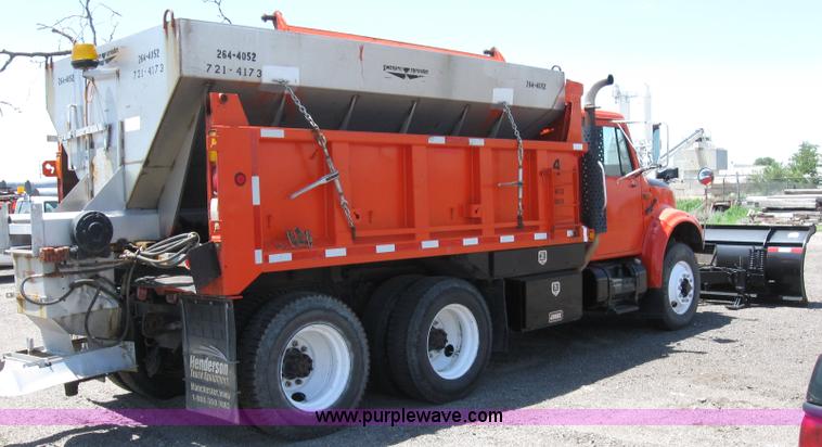 image for item 6852 1993 International Series 4900 dump truck with plow and spreader