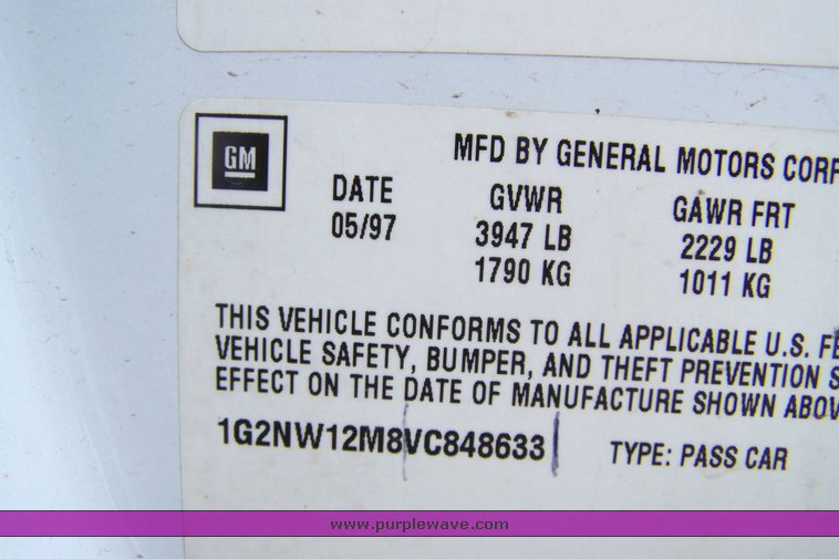 image for item 8494 1998 Pontiac Grand AM GT