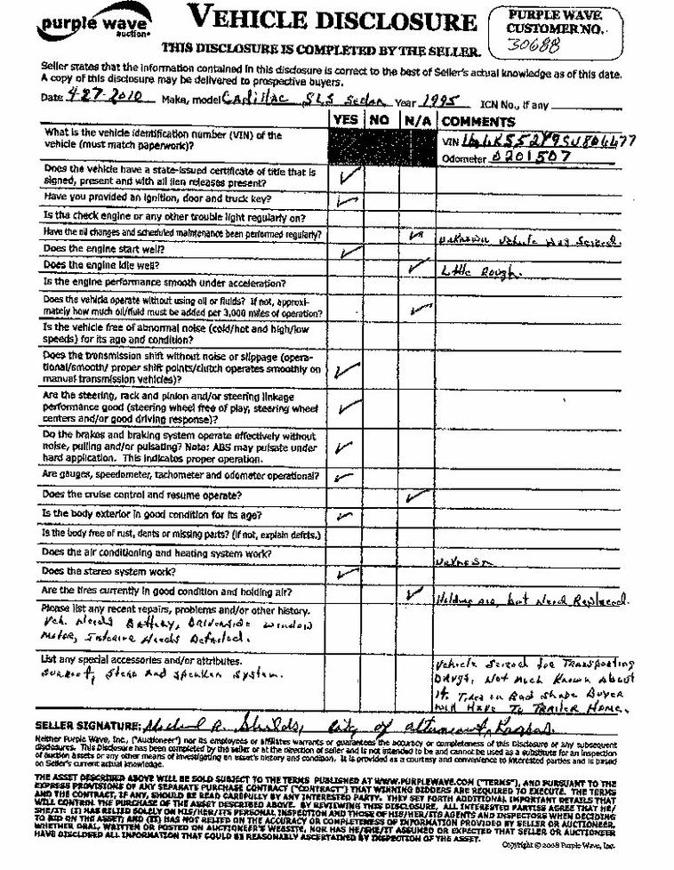 image for item 1500 1995 Cadillac Seville SLS