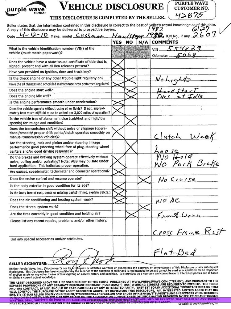 image for item 6127 1982 Cushman Haulster
