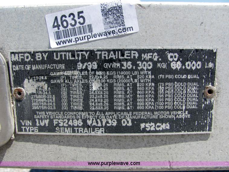 image for item 4635 2000 48' aluminum deck over semi trailer