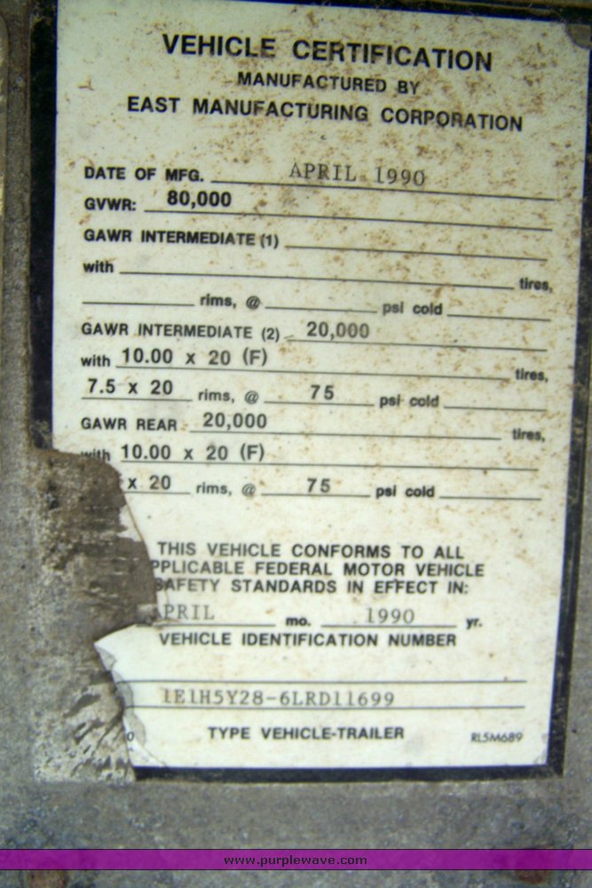 image for item 8506 1990 East 48' aluminum trailer