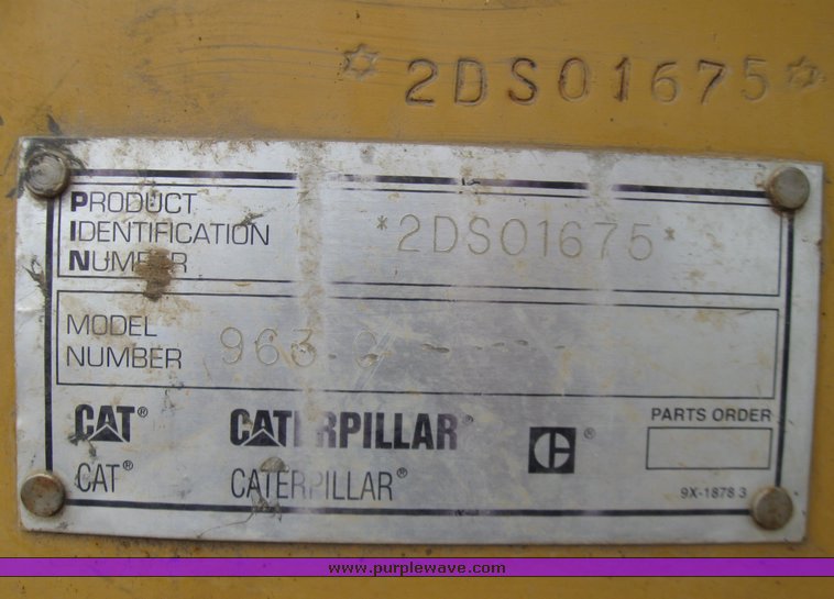 image for item 2220 2001 Cat 963C track loader