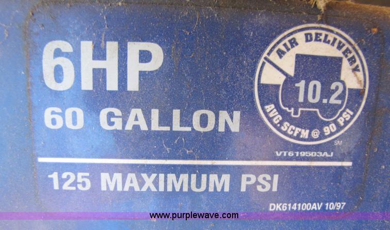 image for item 3406 Campbell Hausfeld VT619503AJ 60 gallon air compresor