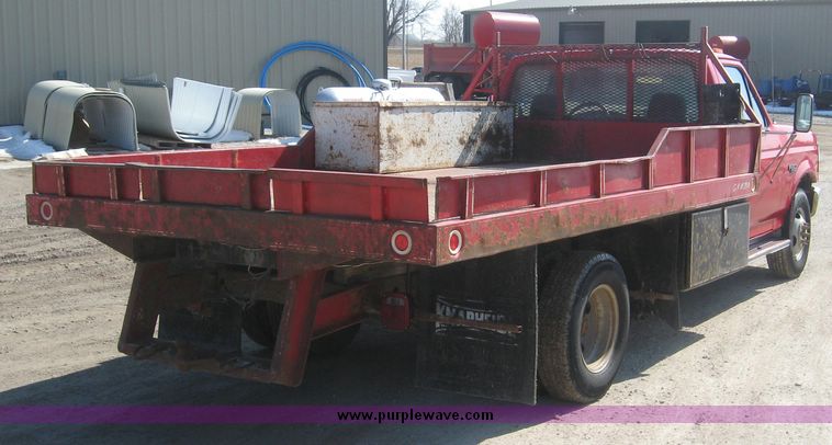 image for item 3950 1992 Ford F-350 pickup with custom 12' flatbed