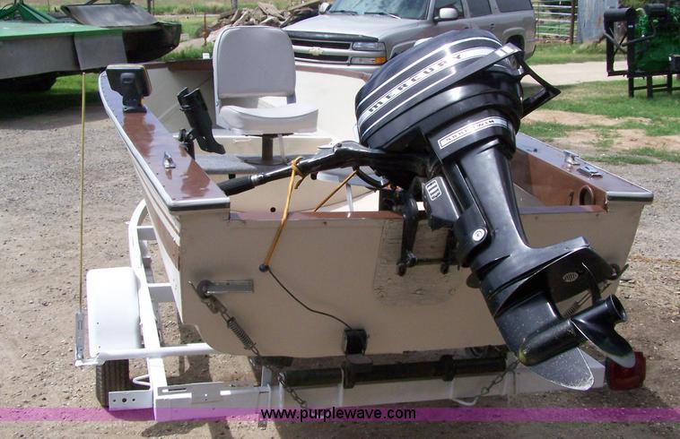 image for item 4034 1968 Cornair 14' aluminum boat with trailer