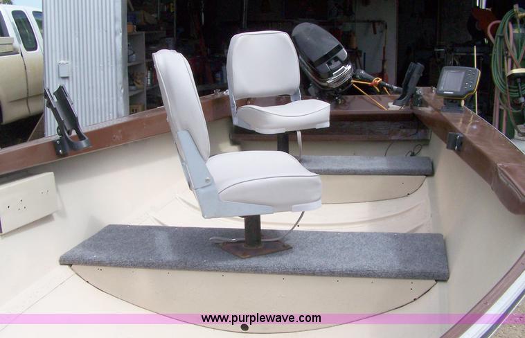 image for item 4034 1968 Cornair 14' aluminum boat with trailer