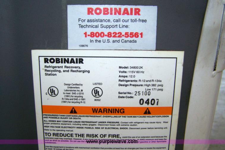 image for item 4183 Robinair Cooltech Dual 2K R-12 and R-134A refrigerant machine