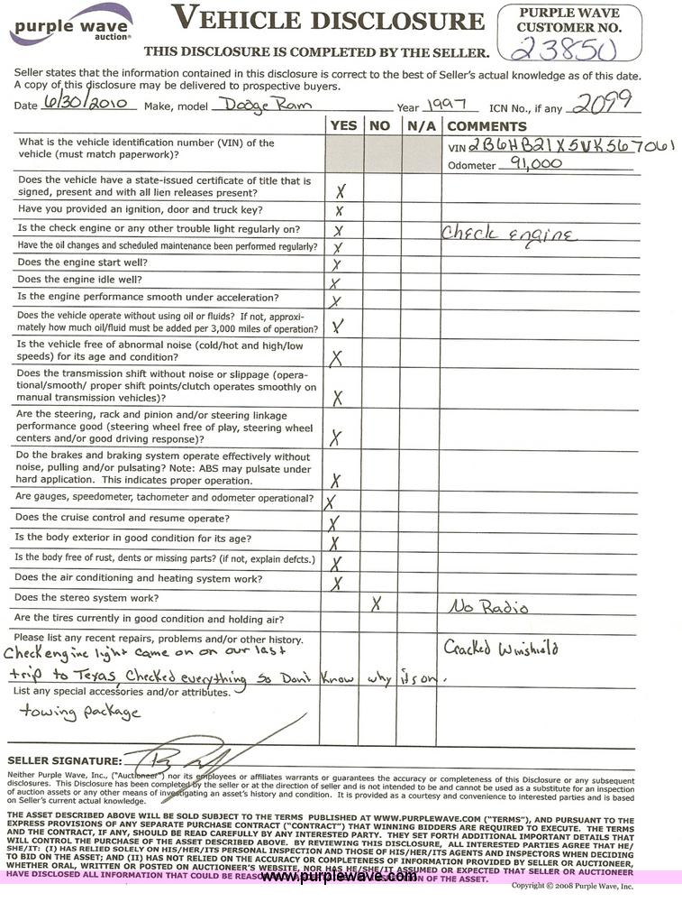 image for item 2099 1997 Dodge Ram Van B2500 SE Mark III econo van