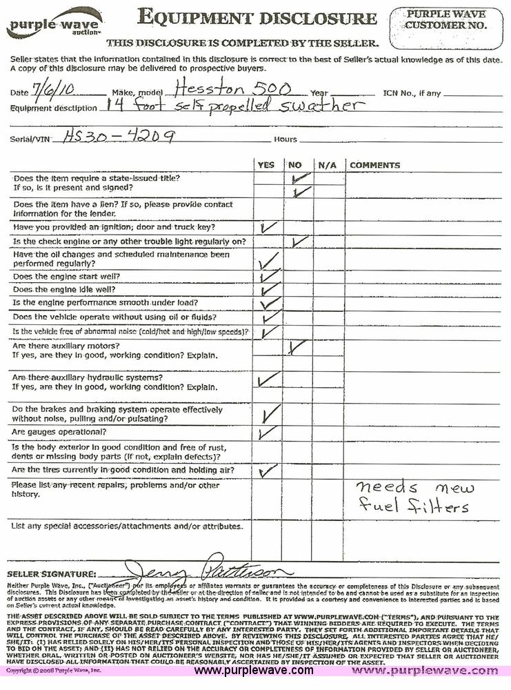 image for item 1000 Hesston 500 14' self-propelled swather