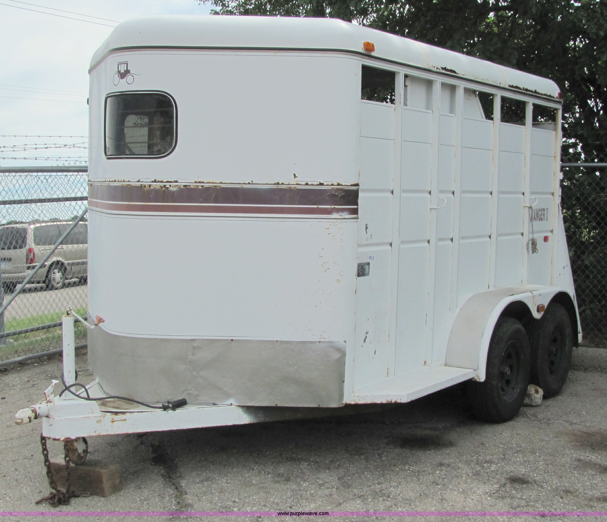 1993 Logan Coach Ranger II two horse slant trailer in Derby, KS Item