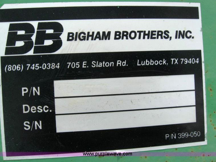 image for item 6881 Bigham Brothers S9570C strip till plow