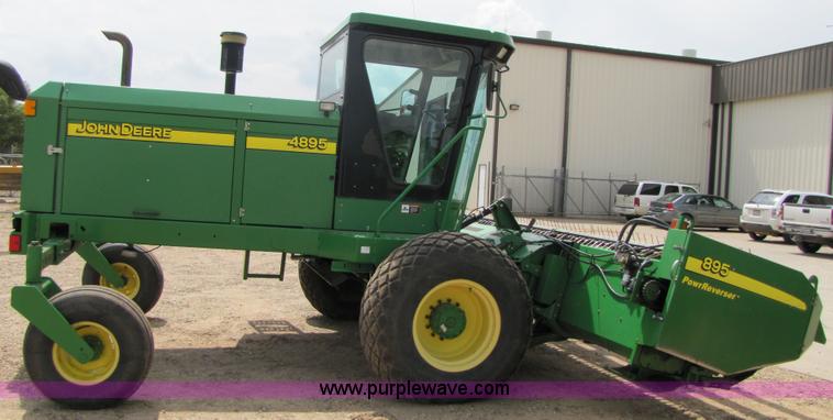 image for item 6900 2003 John Deere 4895 windrower with Power Reverser 895 18' head
