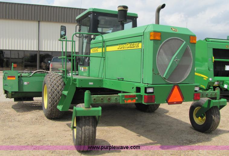 image for item 6900 2003 John Deere 4895 windrower with Power Reverser 895 18' head