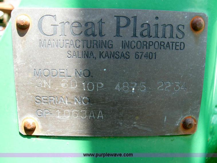image for item 6934 1998 Great Plains 3N-3010P grain drill