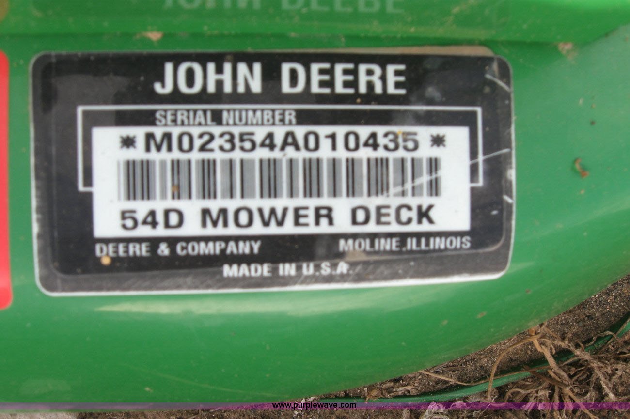 2006 John Deere 54D mid mount mower deck in Dimmitt, TX Item 6888