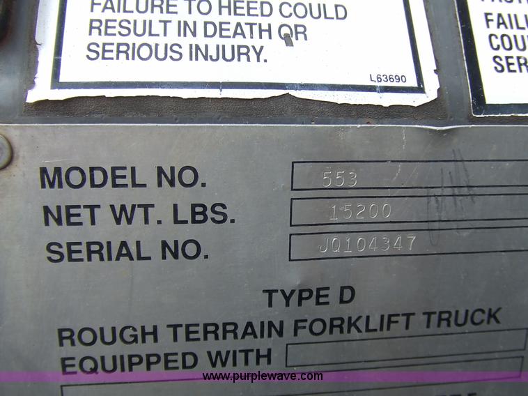 image for item 2097 1999 Gehl 553 all terrain telehandler