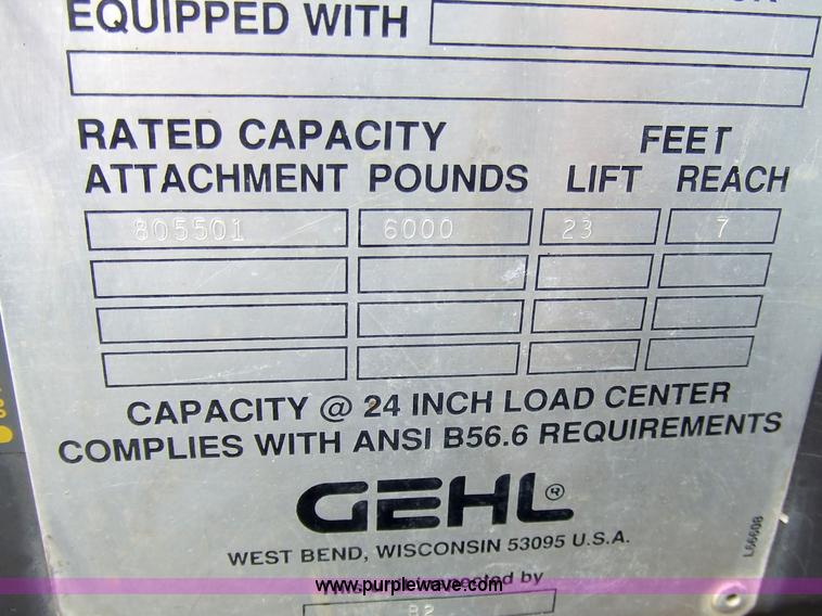 image for item 2097 1999 Gehl 553 all terrain telehandler