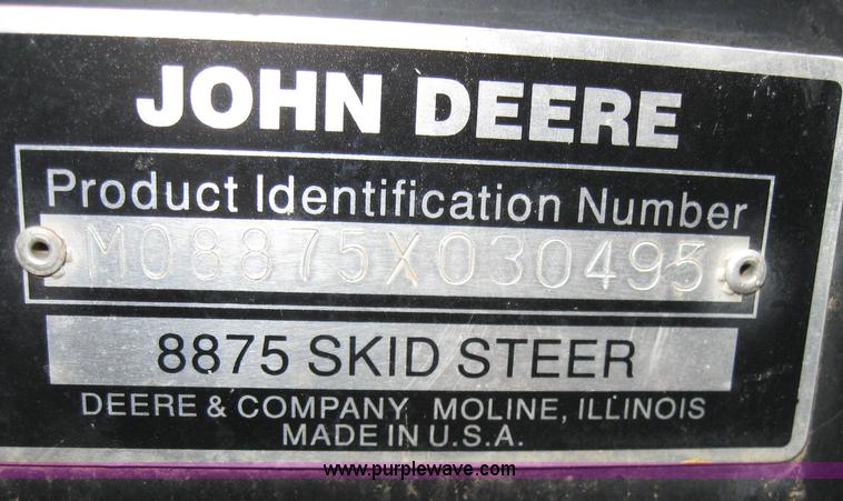 image for item 2122 1997 John Deere 8875 skid steer