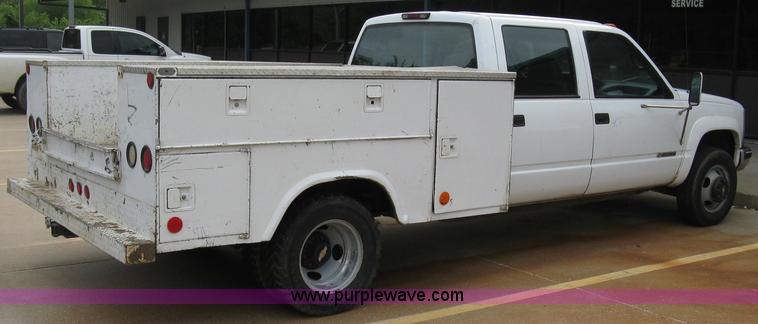 image for item 5032 1995 Chevrolet K3500 four door pickup with utility bed