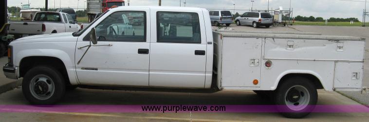 image for item 5032 1995 Chevrolet K3500 four door pickup with utility bed