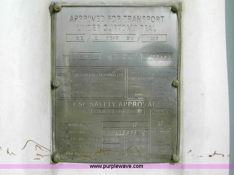 image for item 1006 40' standard cargo worthy international shipping container