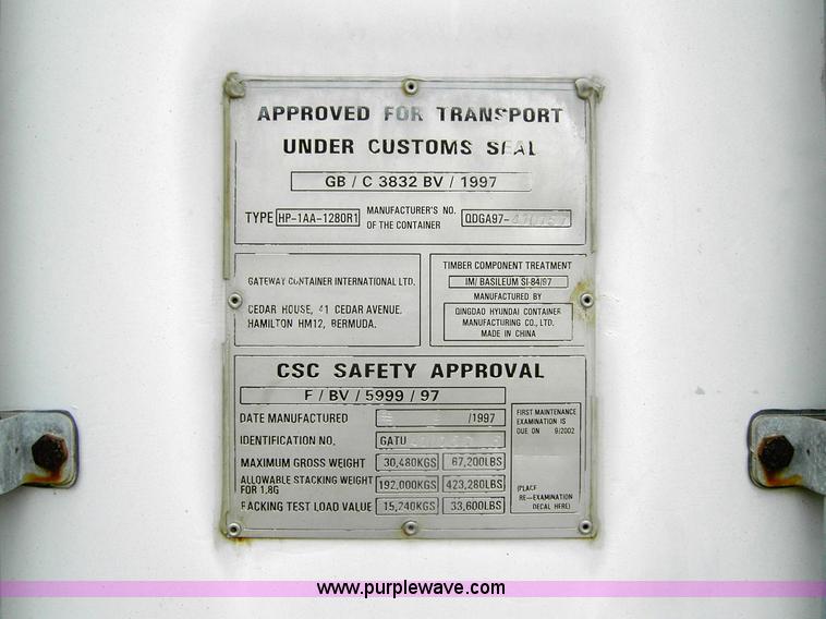 image for item 1011 40' standard cargo worthy international shipping container