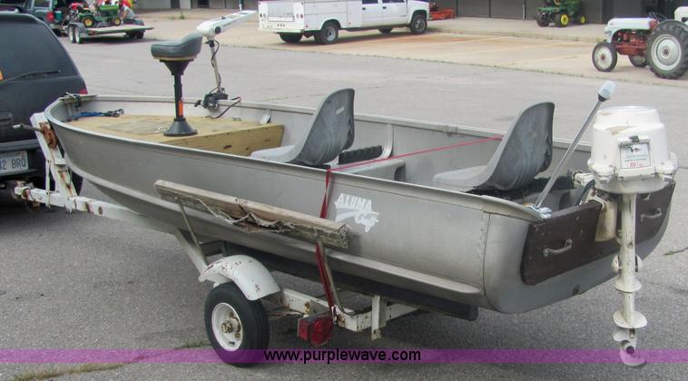 image for item 4636 Aluma-Craft 14' V-bottom boat and trailer