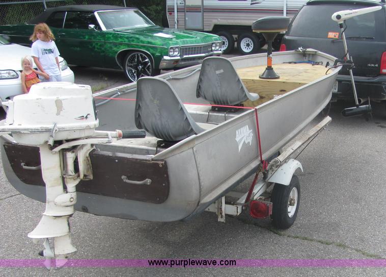 image for item 4636 Aluma-Craft 14' V-bottom boat and trailer