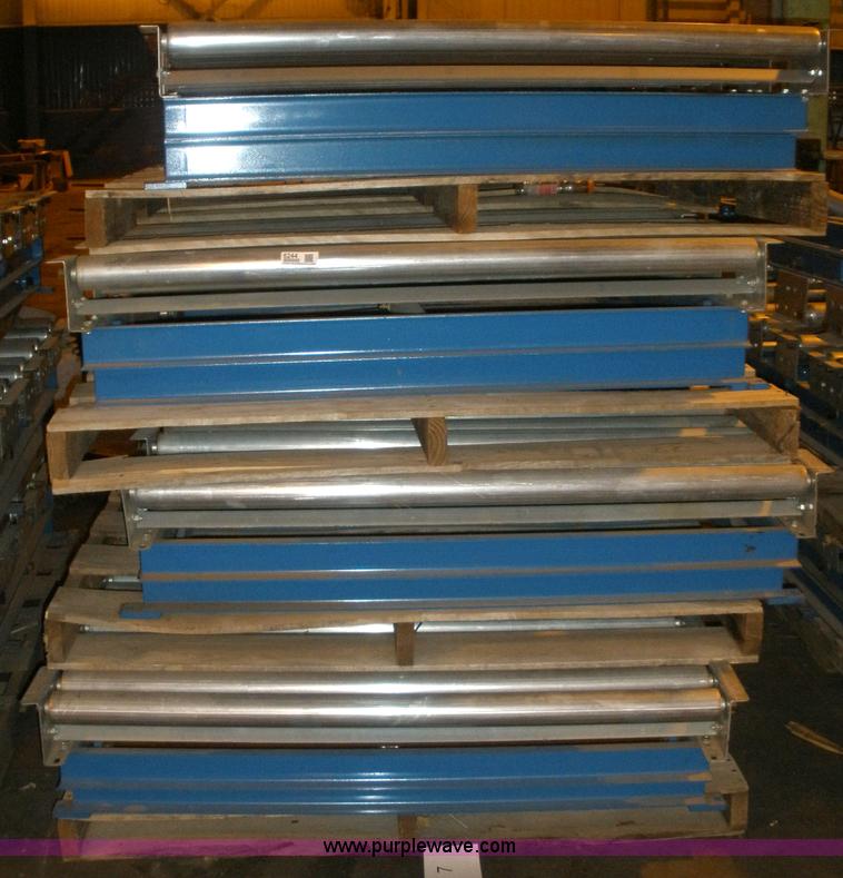 image for item 6244 32' of heavy duty roller conveyor with air flippers