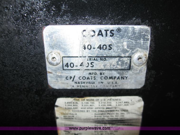 image for item 7221 Coats 40-40SA center post tire machine