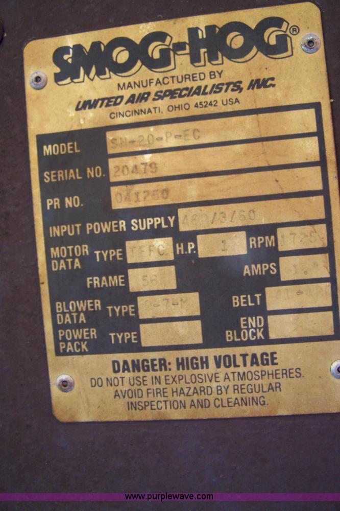 image for item 8000 (8) ventilation Smog-Hog industrial air cleaners