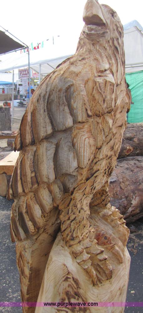 image for item 1005 Perched Bald Eagle chainsaw art carving