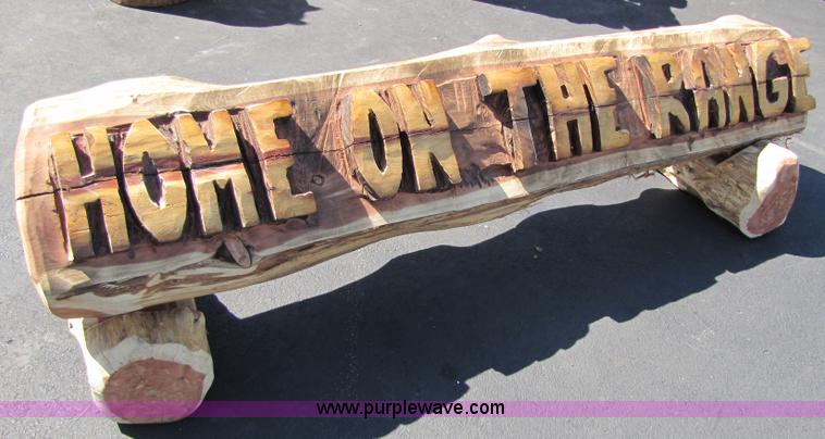 image for item 7185 Home on the range log chainsaw art carving