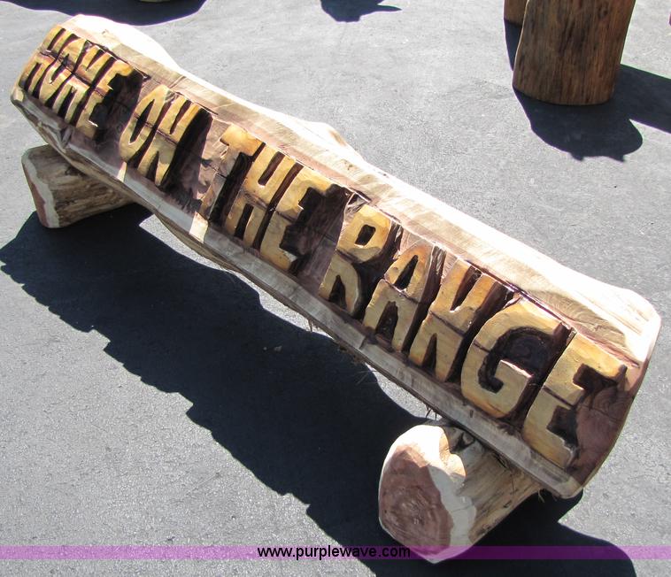 image for item 7185 Home on the range log chainsaw art carving