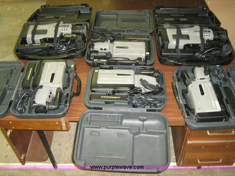 image for item 1005 (6) Panasonic VHS movie cameras with cases