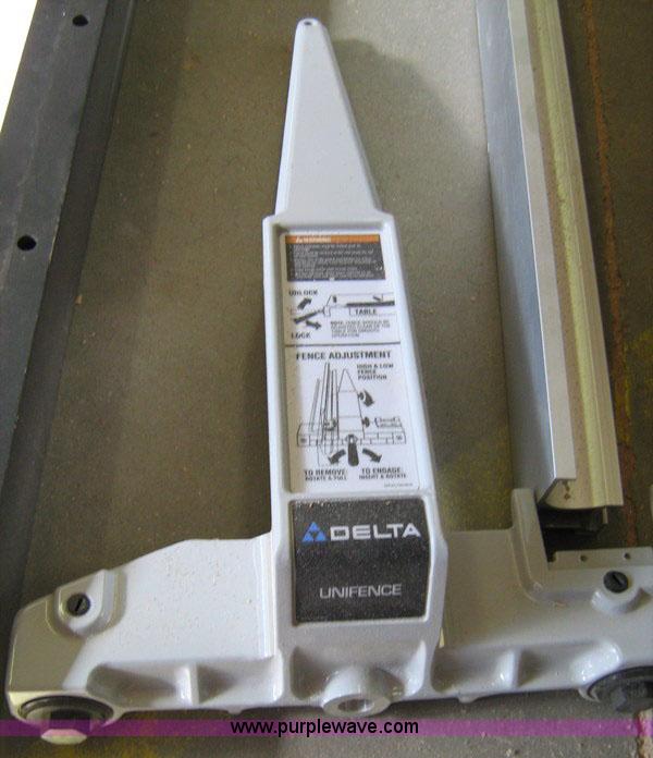 image for item 1021 (2) Delta tablesaw fences and 82" tablesaw rail