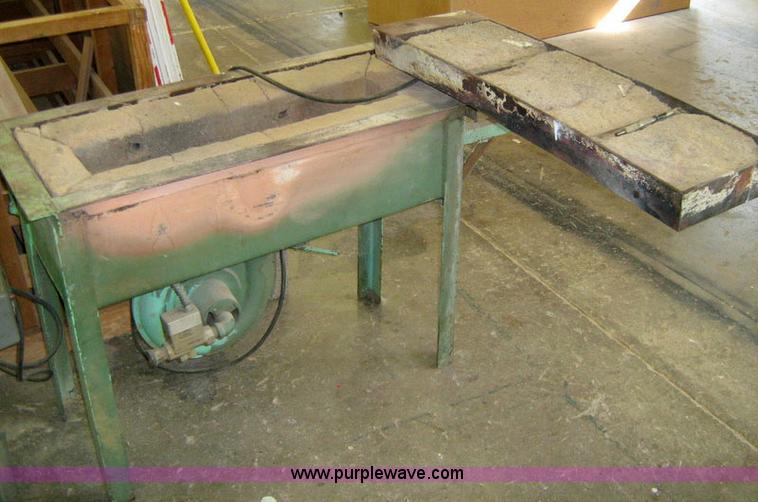 image for item 1031 Foundry and forge with cabinet containing assorted tools, gloves, and crucibles