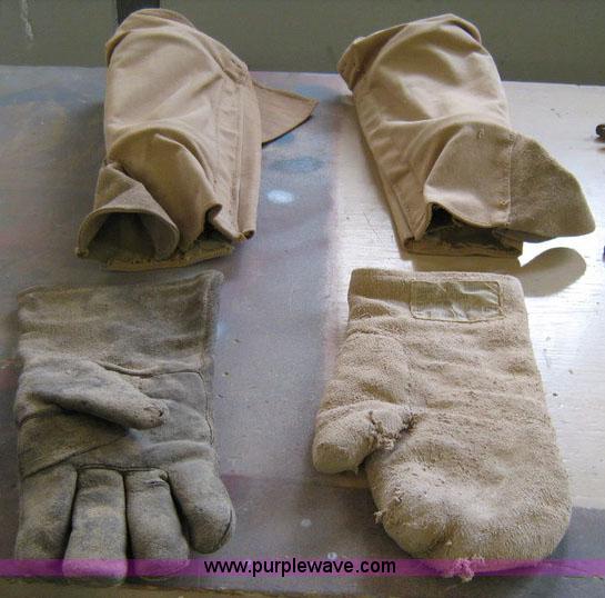 image for item 1031 Foundry and forge with cabinet containing assorted tools, gloves, and crucibles