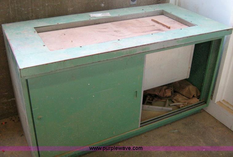 image for item 1031 Foundry and forge with cabinet containing assorted tools, gloves, and crucibles