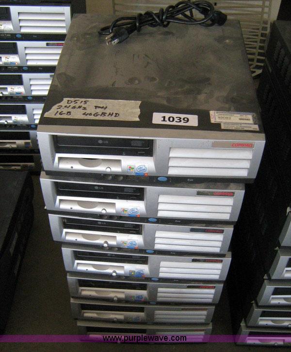 image for item 1039 (8) Compaq D515 small form factor computers