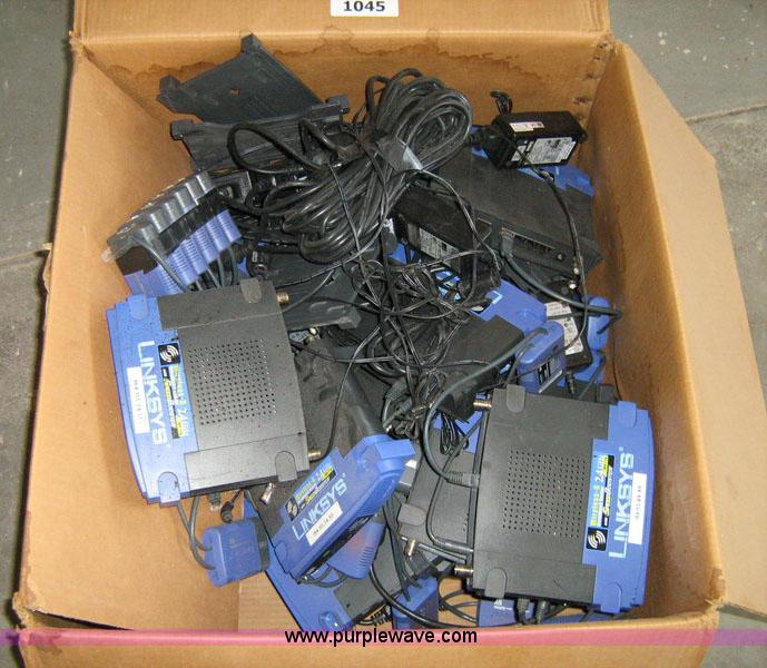 image for item 1045 Assorted Linksys WTR54GS and POE injectors