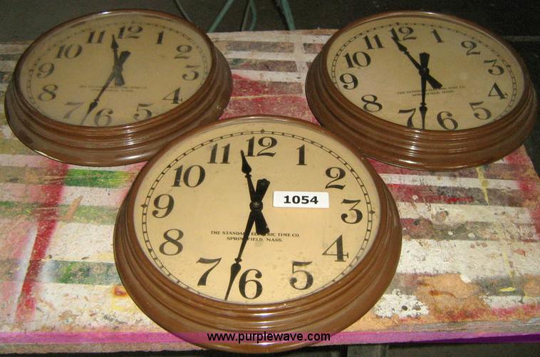 image for item 1054 (3) Standard Electric Time Company clocks